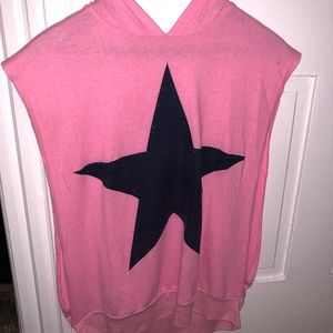 Pink star tank top
